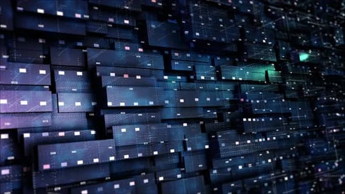 Futuristic Digital Blocks Abstract Technology Background