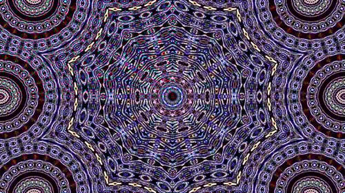 Abstract Psychedelic Kaleidoscope Pattern Loop
