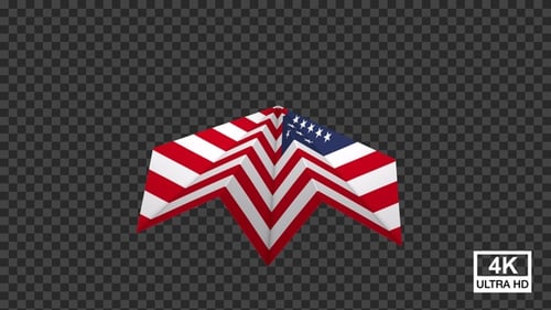 Paper Airplane Wrapping With The Flag United States