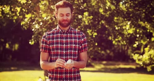 Handsome Hipster Sneezing