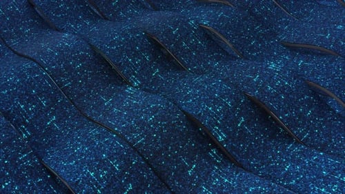 Abstrakte blau biegende breite leuchtende Streifen