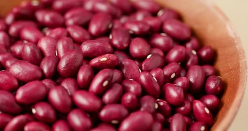 Bowl of Red Kidney Beans in Close Up