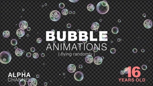 Looping Iridescent Soap Bubbles Animation Pack
