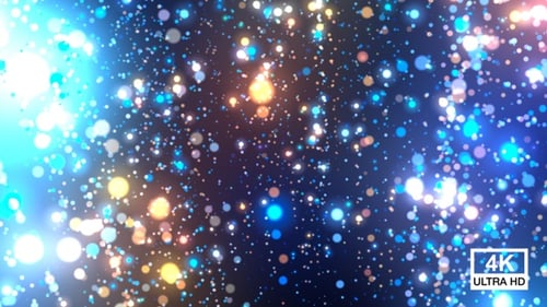 Abstract Glowing Particles Bokeh Background Animation Loop