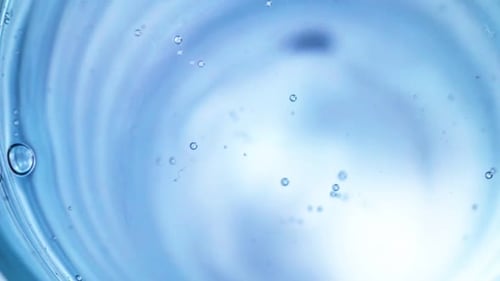 Close Up of Clear Liquid and Bubbles