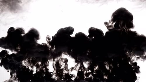 Abstract Black Ink Liquid Spreading in Water