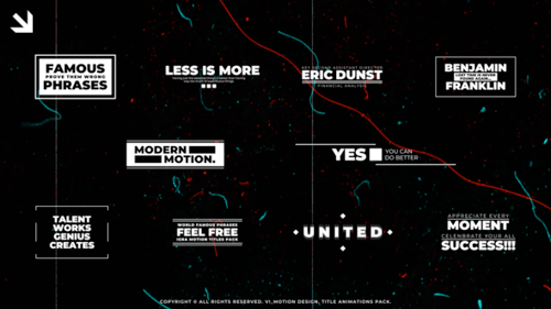 Dynamic Glitch and Modern Typography Title Animations