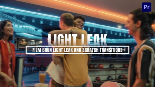 Transiciones Film Burn Light Leak y Scratch para Premiere Pro