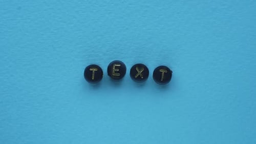 Texte Word Information Message Cubes Lettres Bleu