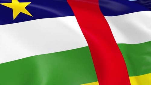 Central African Republic Flag Waving Seamless Loop