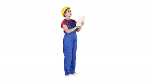 Woman Engineer Looking At Tablet Device