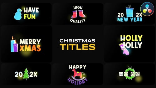 Christmas Titles for DaVinci Resolve