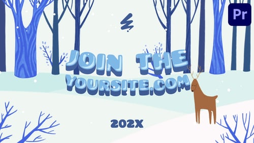 Winter Forest Logo | Premiere Pro MOGRT