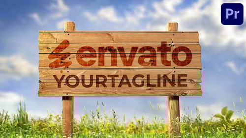 Logo on Wood for Premiere Pro