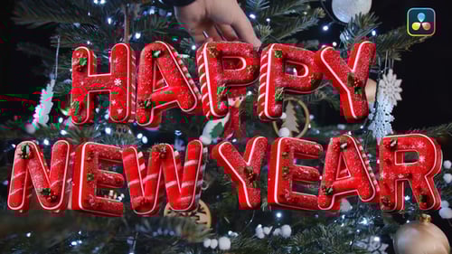 Christmas 3D Typography Letters Pack For DaVinci Resolve