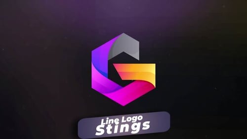 Dynamic Geometric Line Logo Reveal with Particle Effects