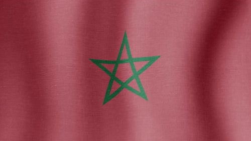 Realistic Waving Flag of Morocco for National Identity Projects