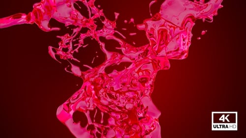 Dynamic Pink Liquid Splash Reveal Transition