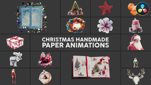 Animaciones navideñas hechas a mano en papel | DaVinci Resolve