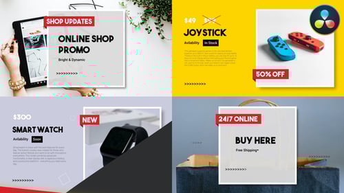 Online Shop Promo Slideshow | DaVinci Resolve