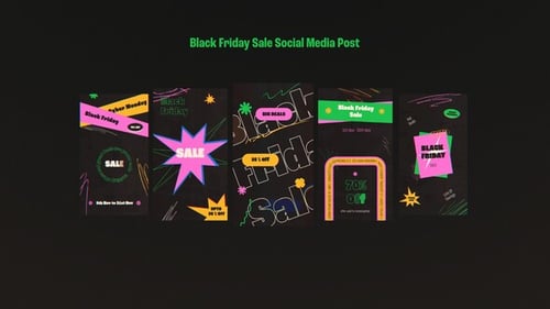 Black Friday Sale Social Media Post Mogrt