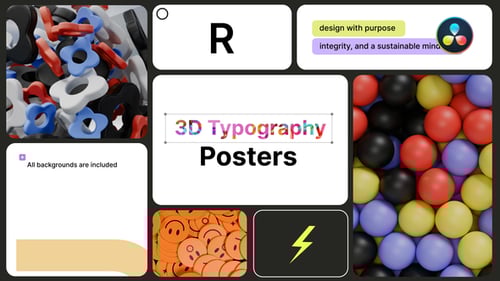 Typography Posters 3D for DaVinci Resolve