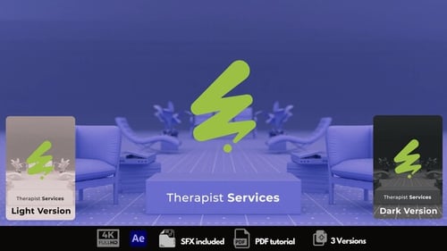 Minimalist 3D Therapy Services Logo Reveal