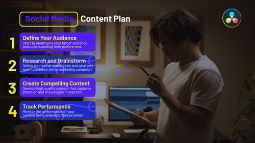 Kreative Listentitel für DaVinci Resolve