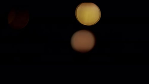 Abstract Unfocused Lights on Black Background