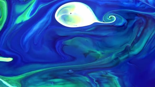 Hypnotizing In Detailed Surface Colorful Paint Spreads