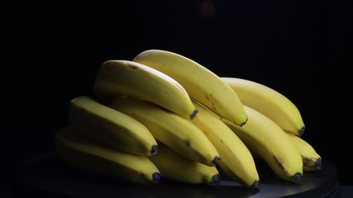 Pile of Bananas Rotating on Platform
