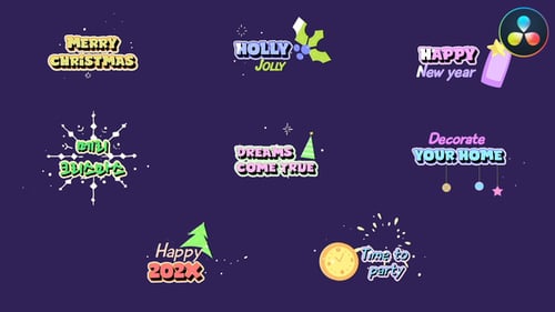 New Year Titles for DaVinci Resolve