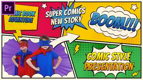 Dynamic Comic Style Opener for Action-Packed Presentations