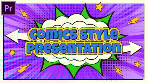 Dynamic Comic Book Pop Art Presentation Title Sequence