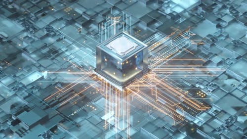 Circuit imprimé, fond électronique du cyberespace.
