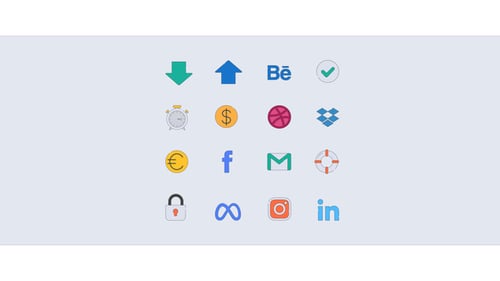 Adds & Social Media Icons vol. 1