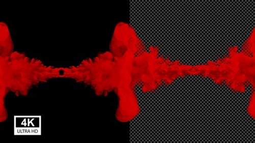 Abstract Red Fluid Ink Transition Reveal