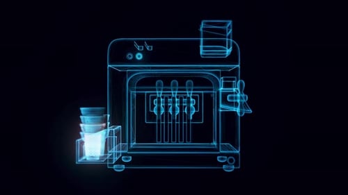 Candy Ice Cream Machines Hologram Rotating 4k