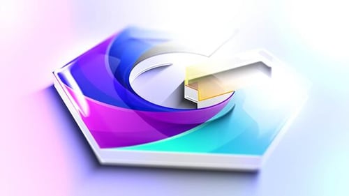 Dynamic 3D Logo Reveal with Abstract Gradient Colors