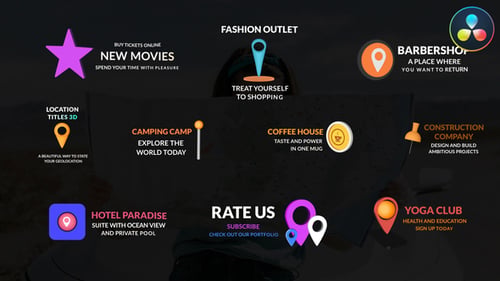 Location Titles 3D for DaVinci Resolve