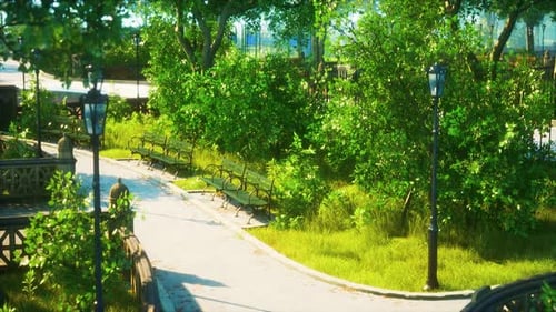 Friedlicher Park in der Stadt