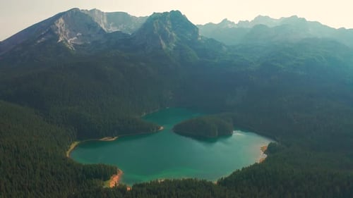 A Place of Myths and Legends of Mountains and Lakes Landscape