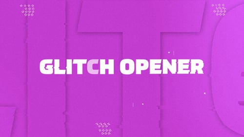 Fast Glitch Opener with Bold Typography for Digital Content