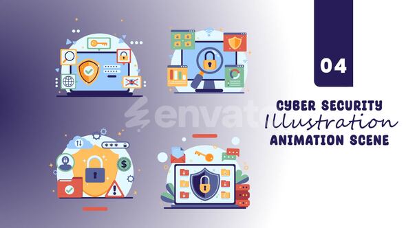 Animated Cyber Security Scenes for Data Protection, Titles ft. cyber ...