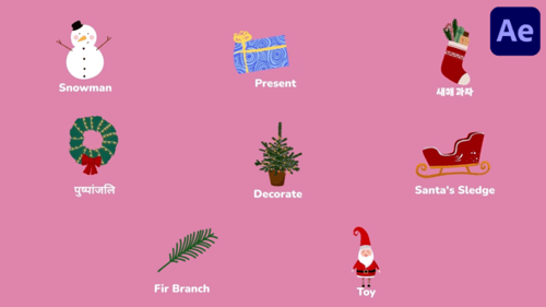 Christmas Icons And Titles for After Effects