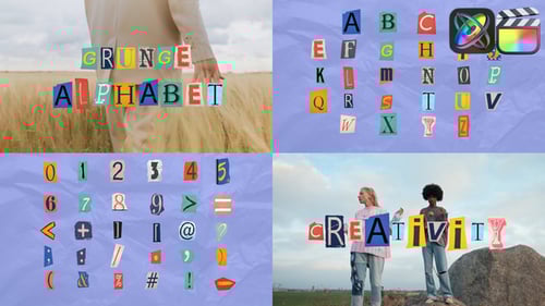 Grunge Alphabet for FCPX