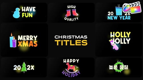 Dynamic Christmas and New Year Title Animations Pack