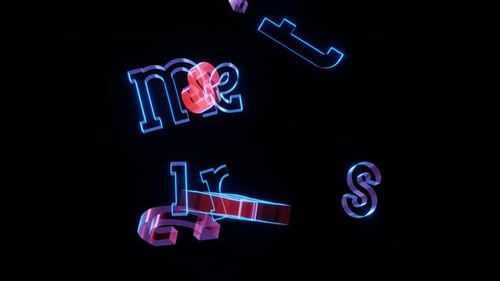 Futuristic Glowing Merry Christmas Text Animation