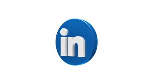 Rotating 3D Corporate Network Logo Icon