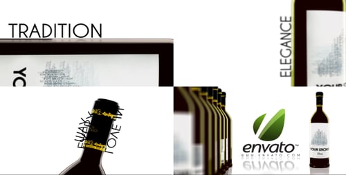 3D Wine Bottle Product Presentation Commercial